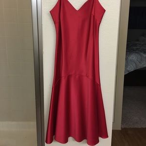 Red Satin Dress